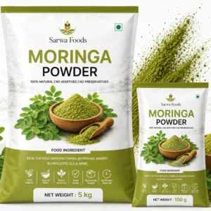 Sarwa Foods moringa leaf powder — fine green powder for bulk supply